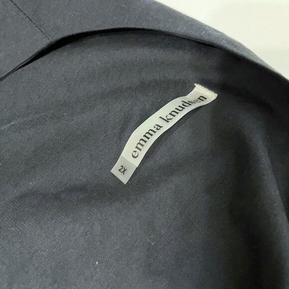 NWT EMMA KNUDSEN THE REESE WRAP DRESS IN NAVY - 2XL - Picture 3 of 7